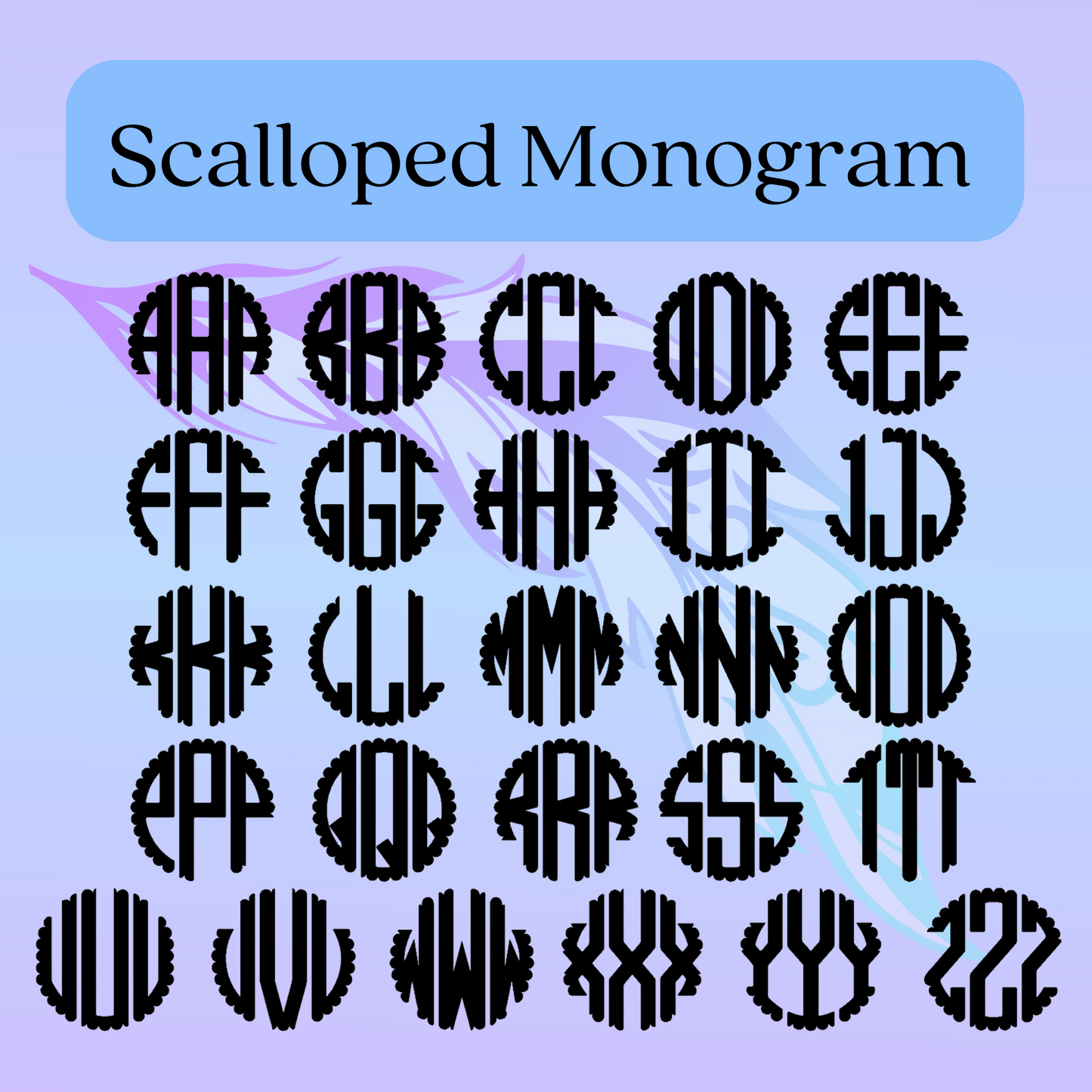 Monogram Zippered Clear Bag