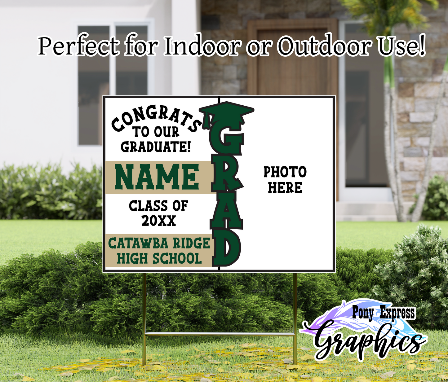 2026 Custom Graduation Photo Yard Sign: Catawba Ridge High School