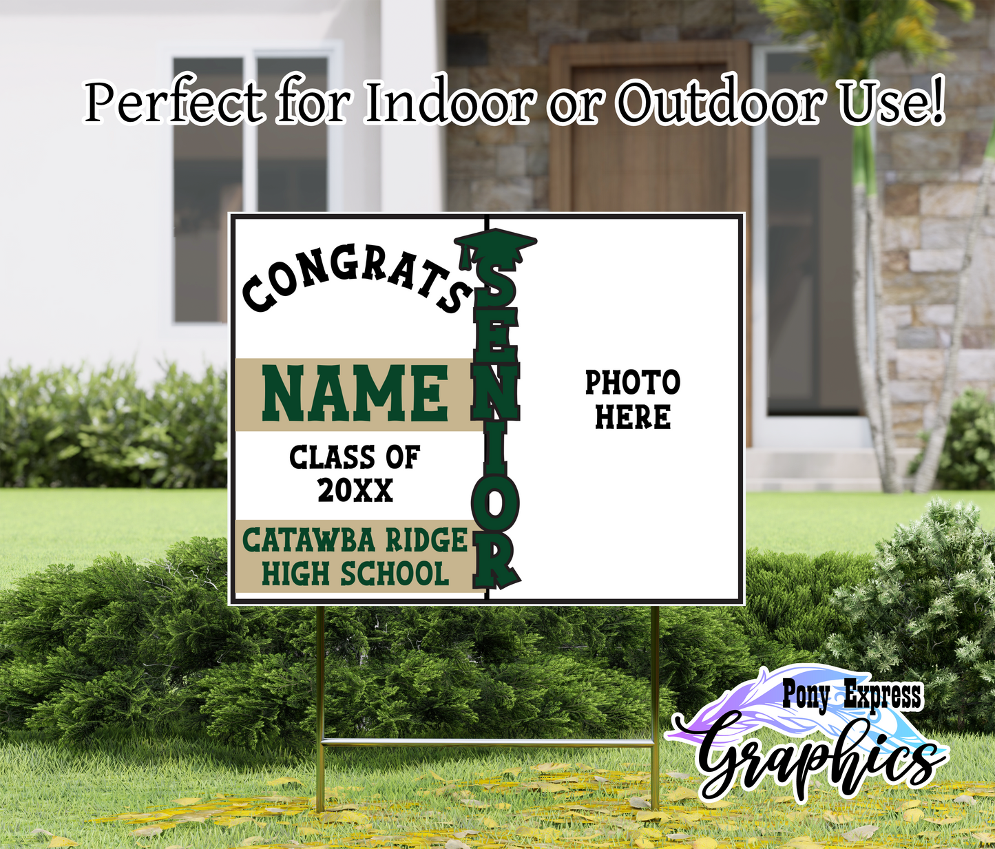 2026 Custom Graduation Photo Yard Sign: Catawba Ridge High School