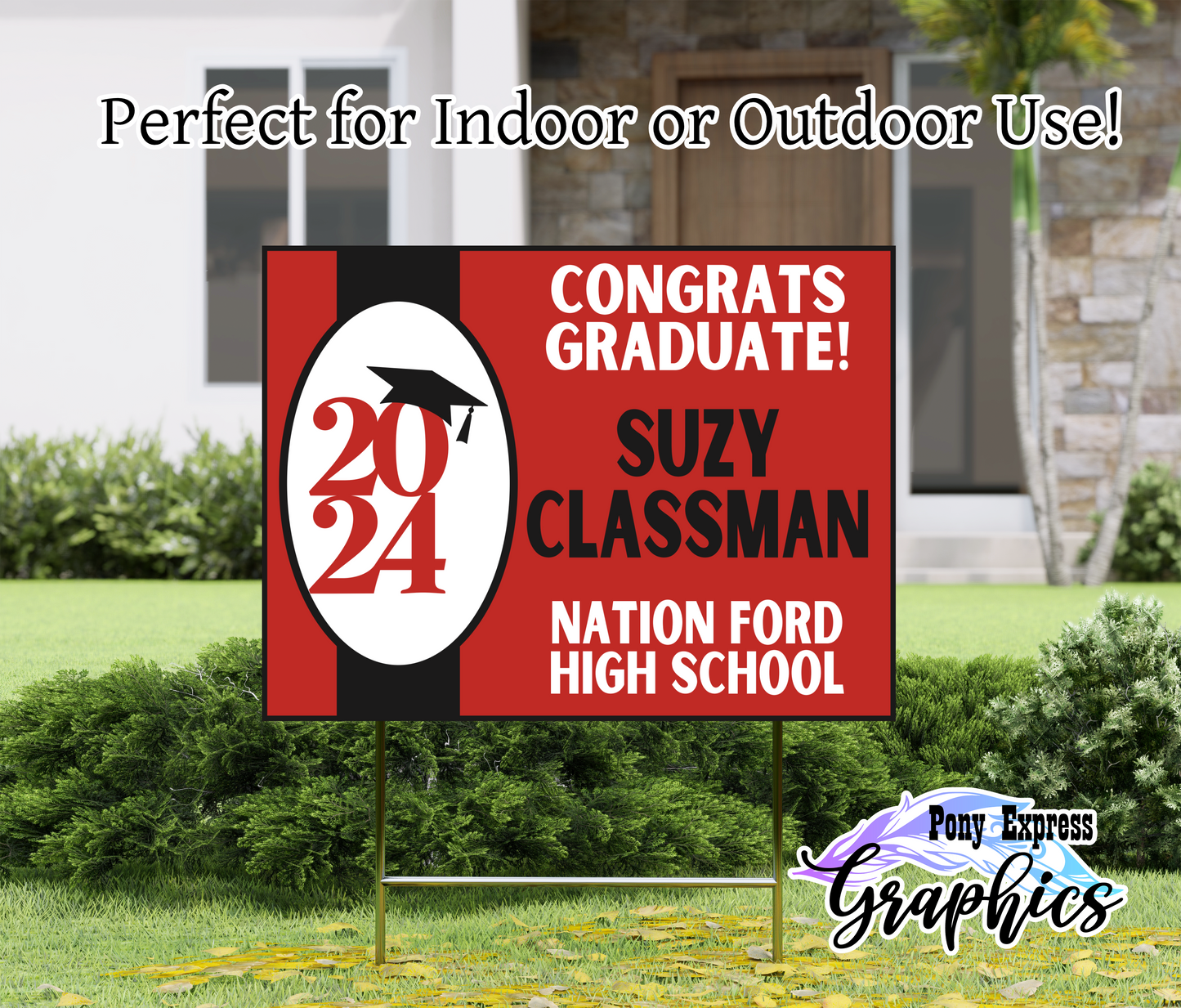 2024 Custom Graduation Yard Sign: Nation Ford High School