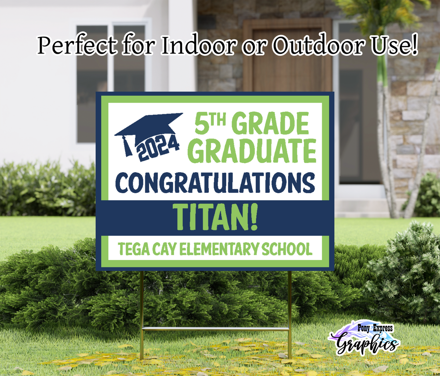 Custom Yard Signs: Tega Cay Elementary School