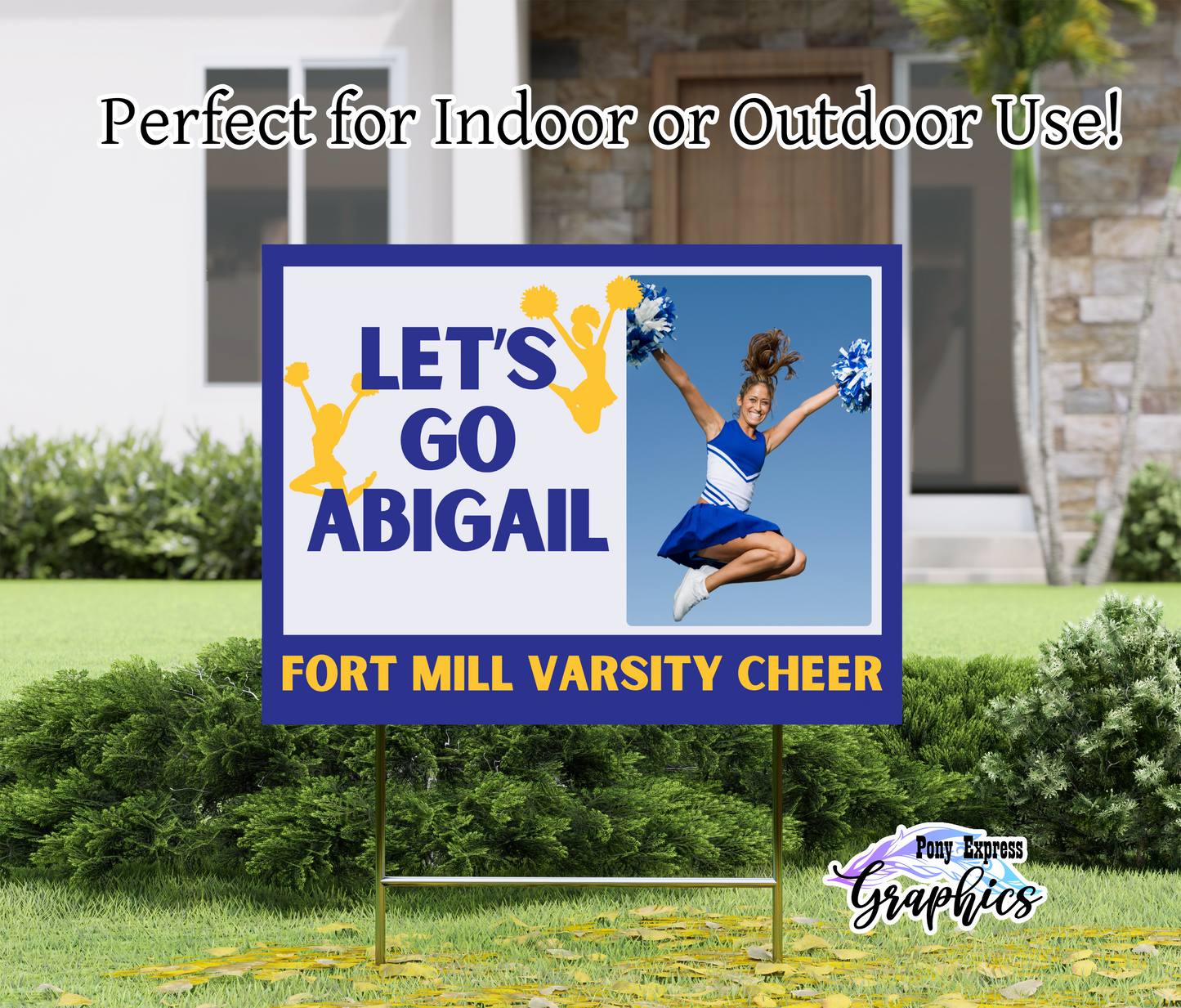 Custom Photo Yard Sign: Cheerleading - Fort Mill High School