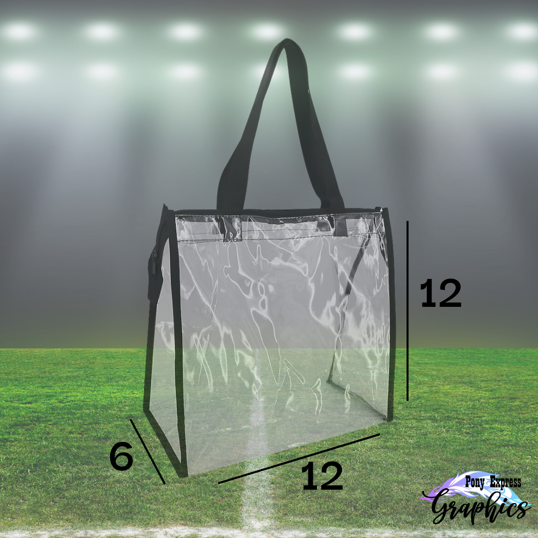 Blank Zippered Clear Tote Bag