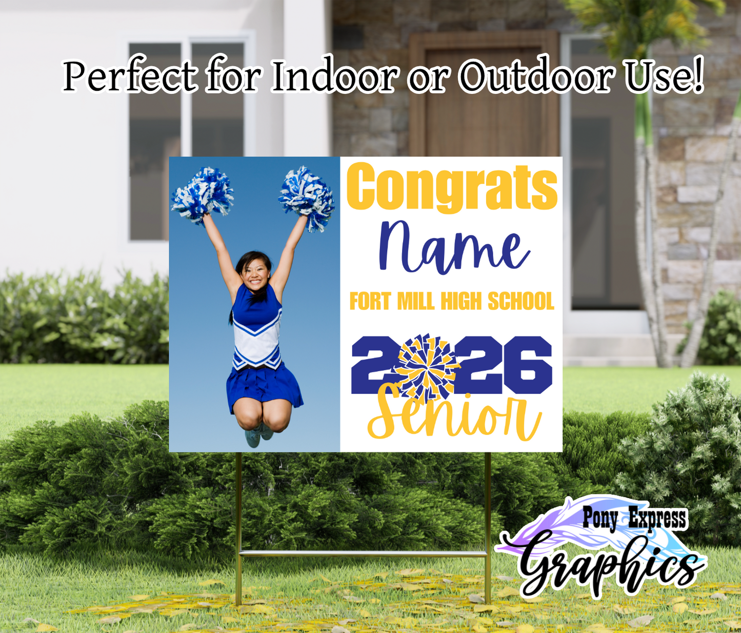 Custom Photo Yard Sign: Cheerleading - Fort Mill High School