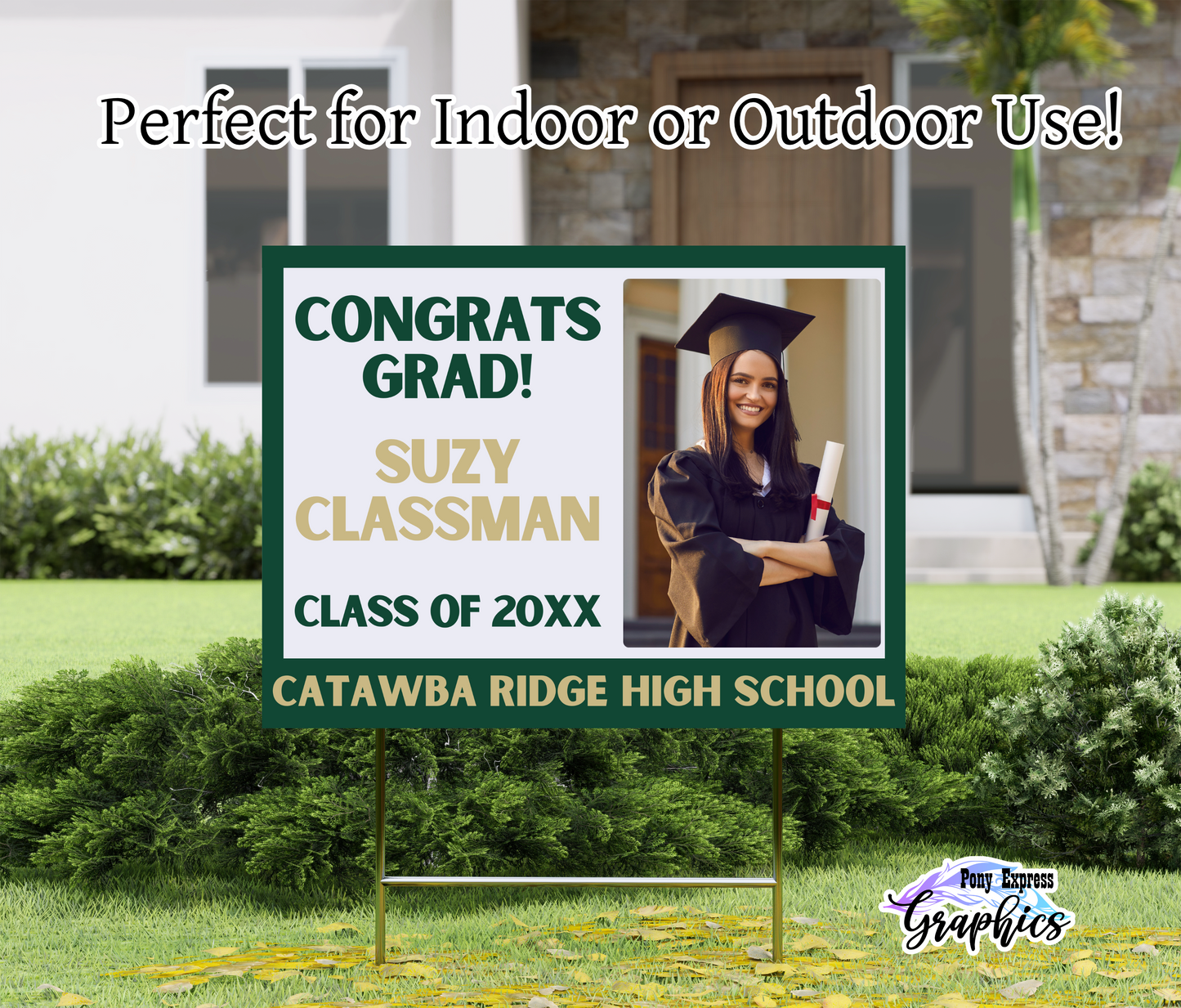 2026 Custom Graduation Photo Yard Sign: Catawba Ridge High School