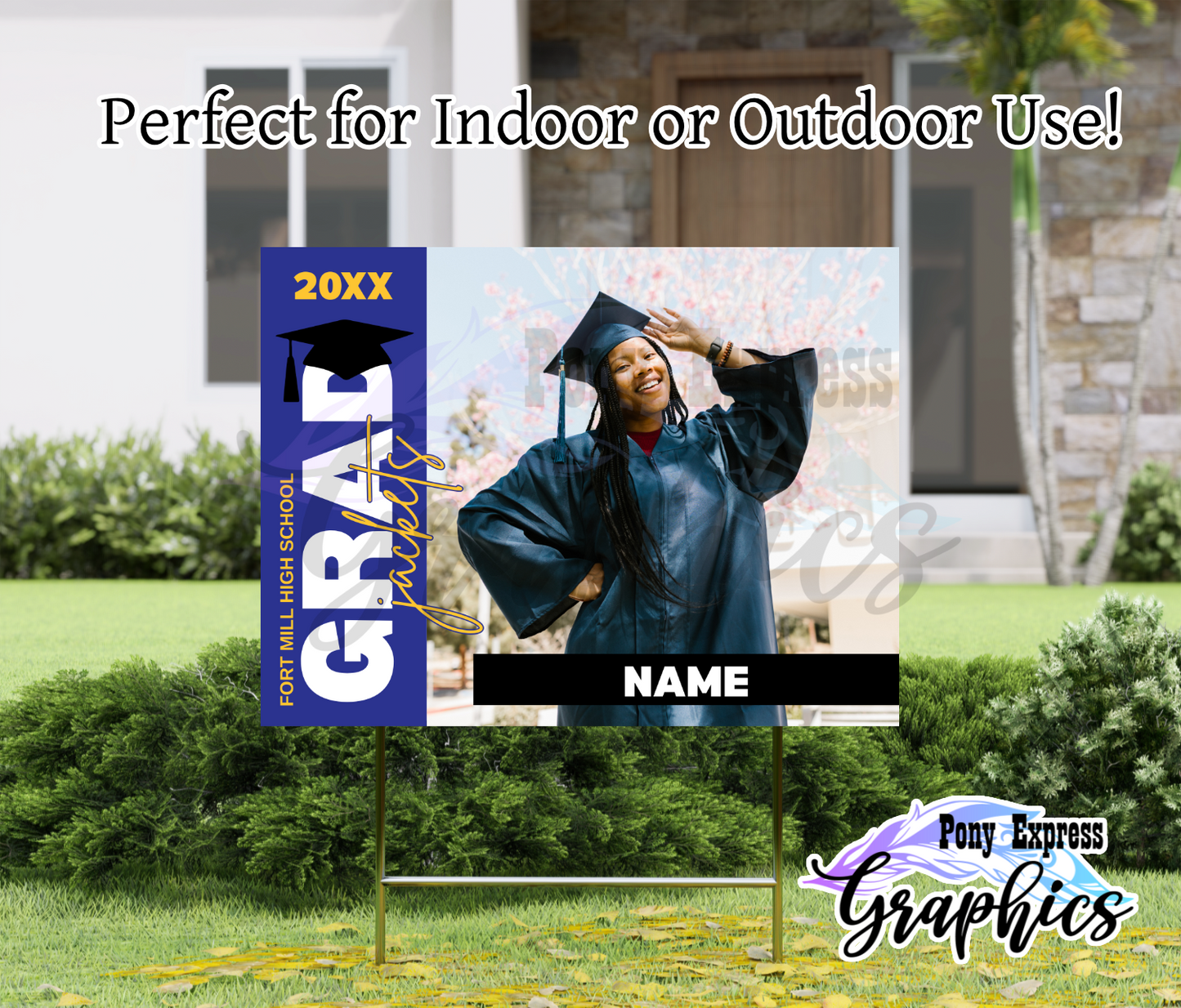 2026 Custom Graduation Photo Yard Sign: Fort Mill High School