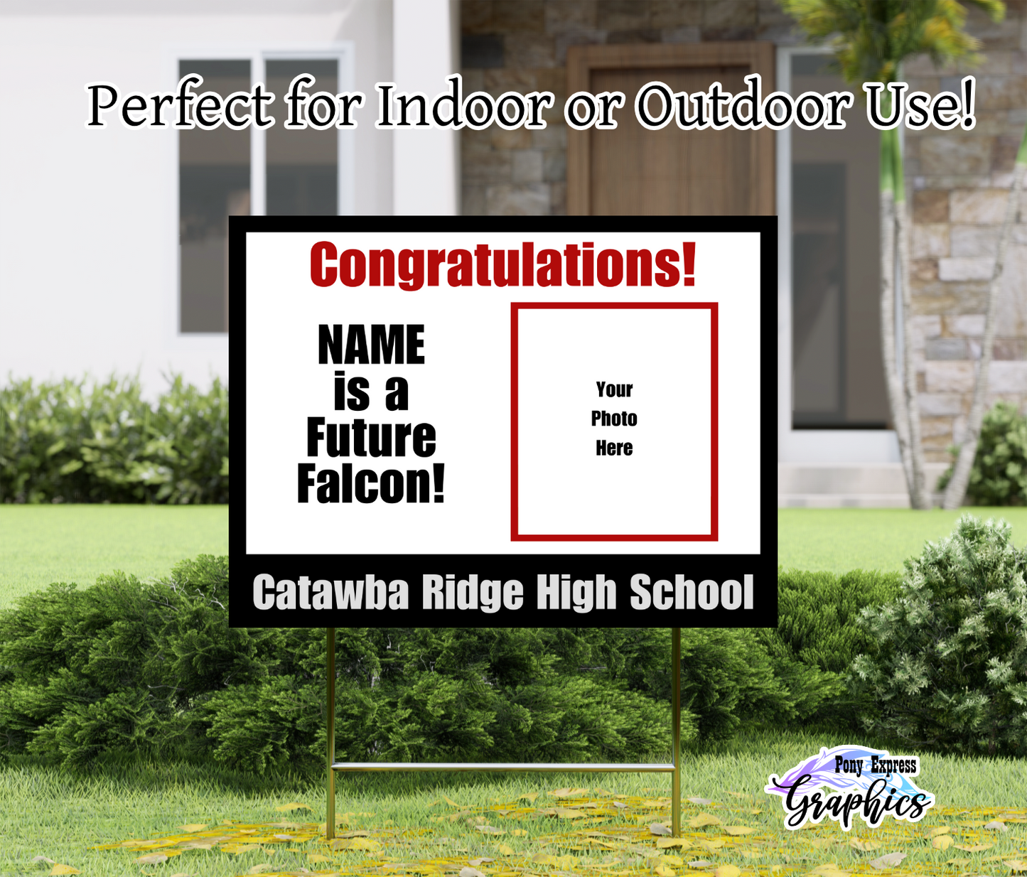 Custom Graduation Photo Yard Sign: Future Highschooler