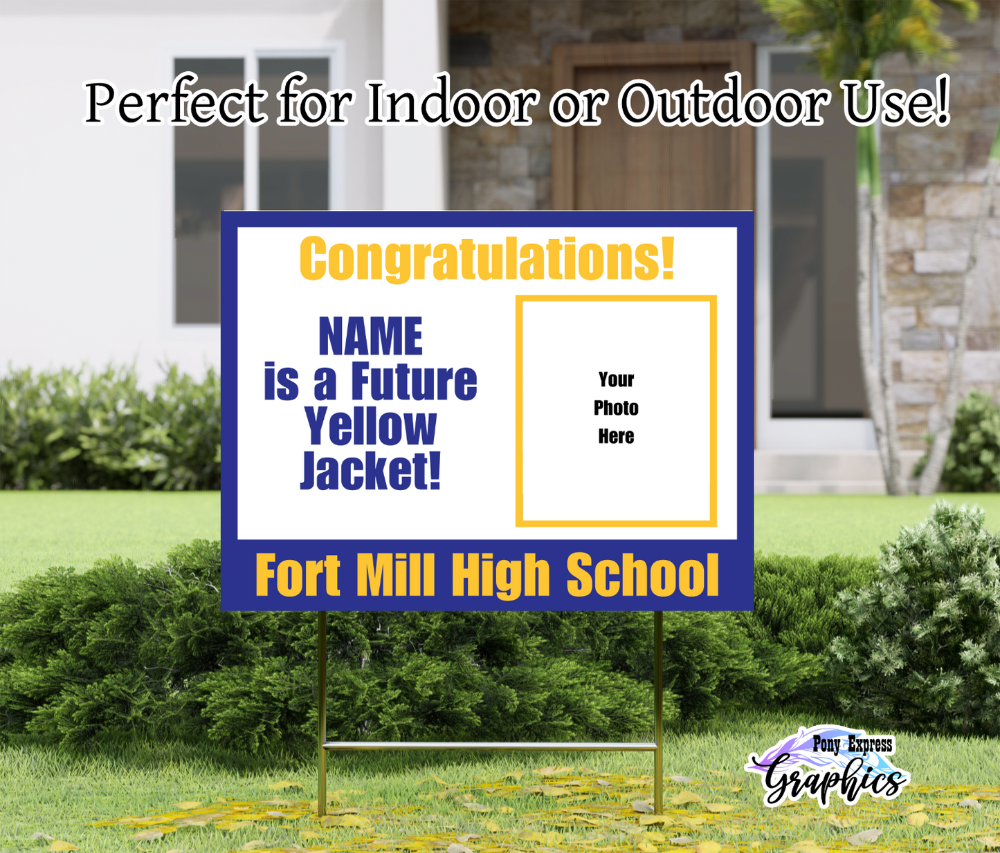 Custom Graduation Photo Yard Sign: Future Highschooler