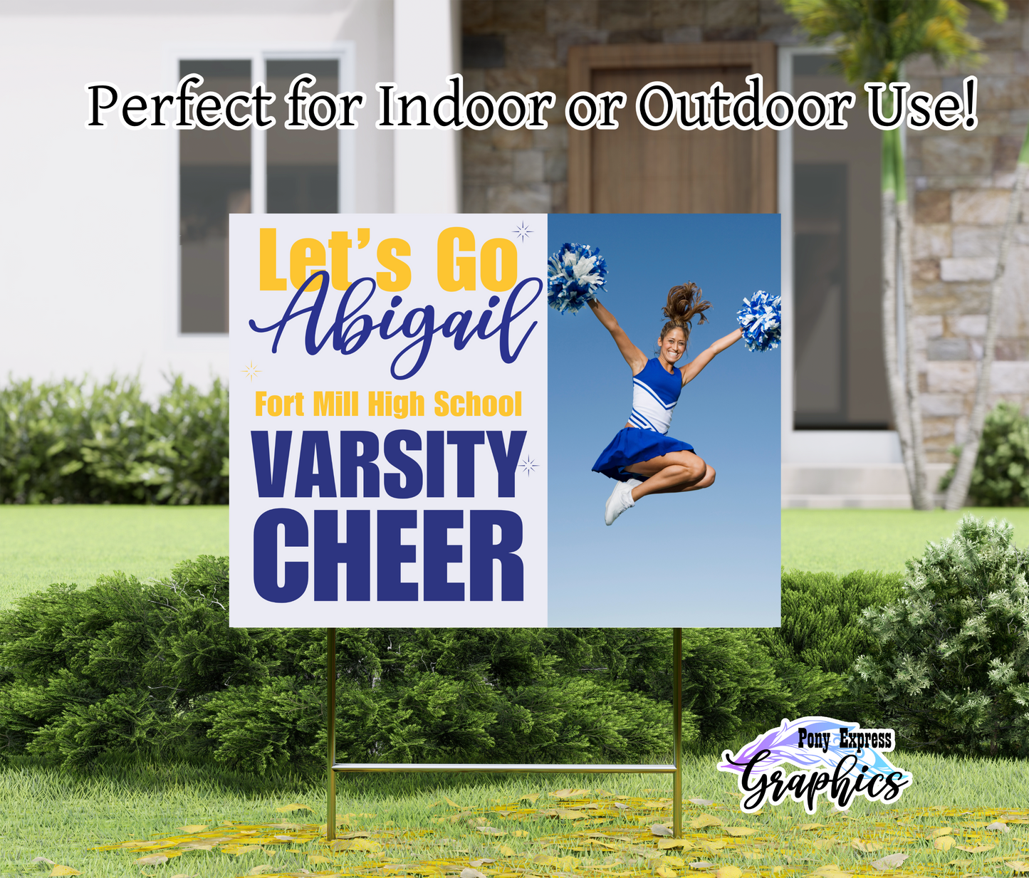 Custom Photo Yard Sign: Cheerleading - Fort Mill High School