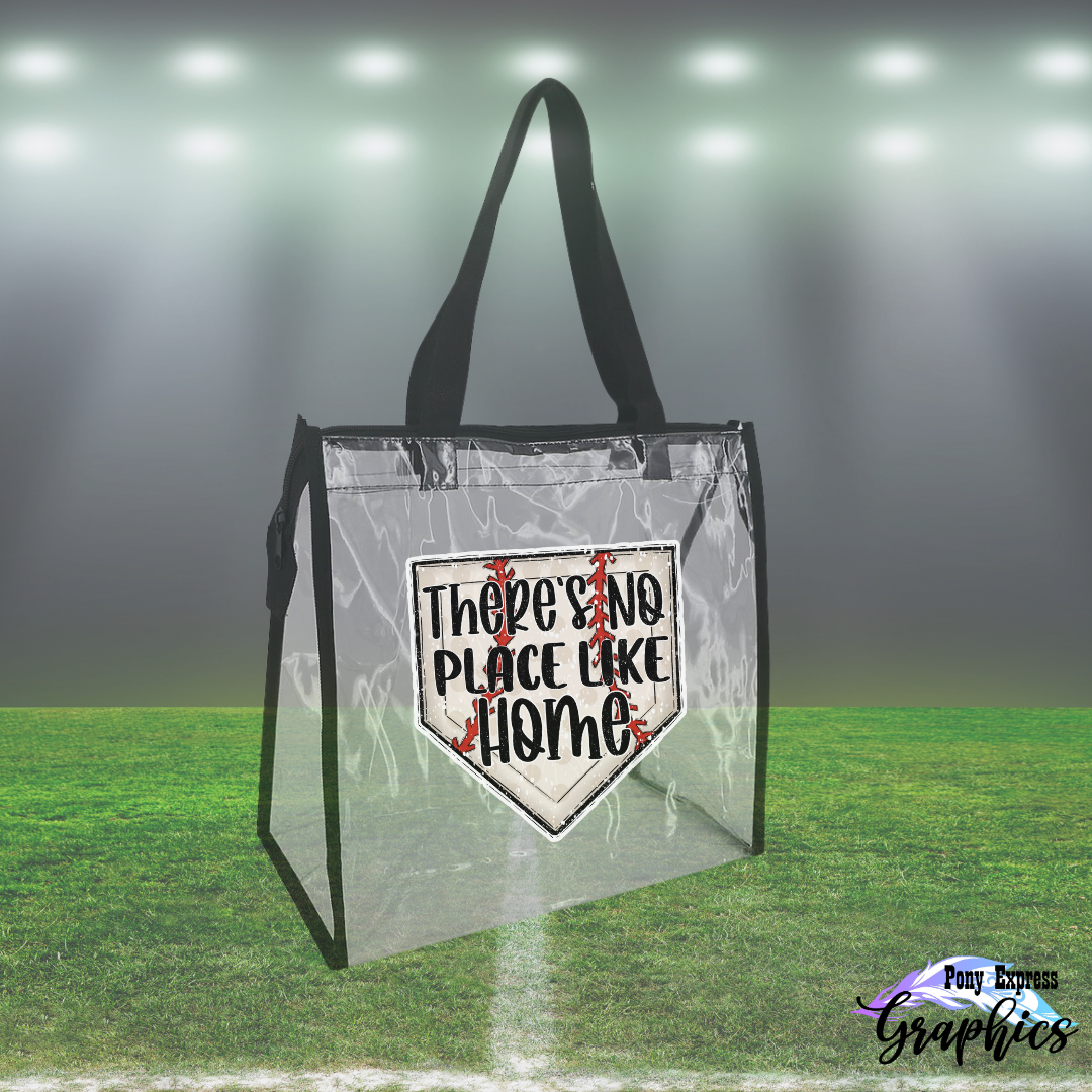 Baseball and Softball Zippered Clear Bag