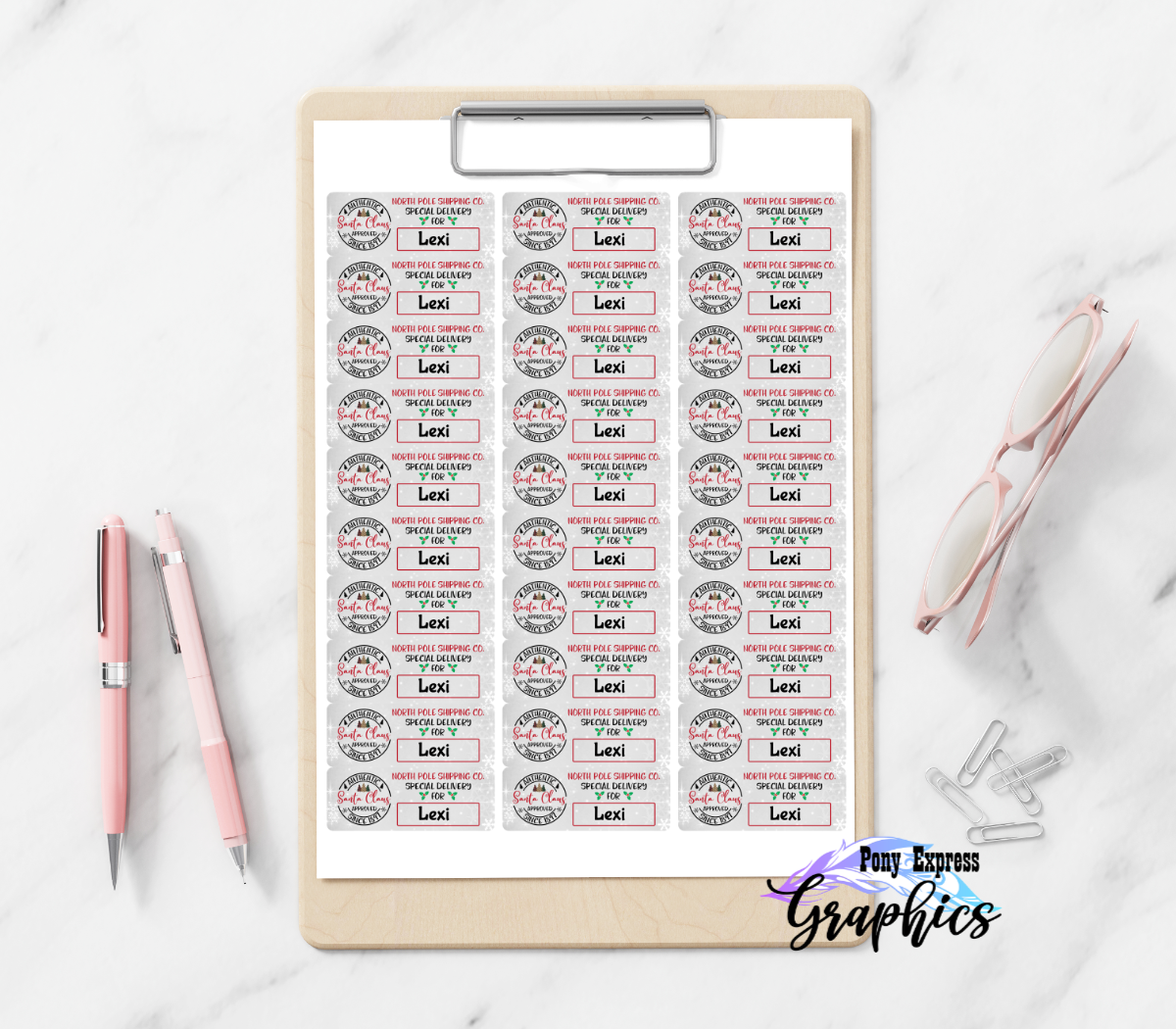 Personalized Santa Labels