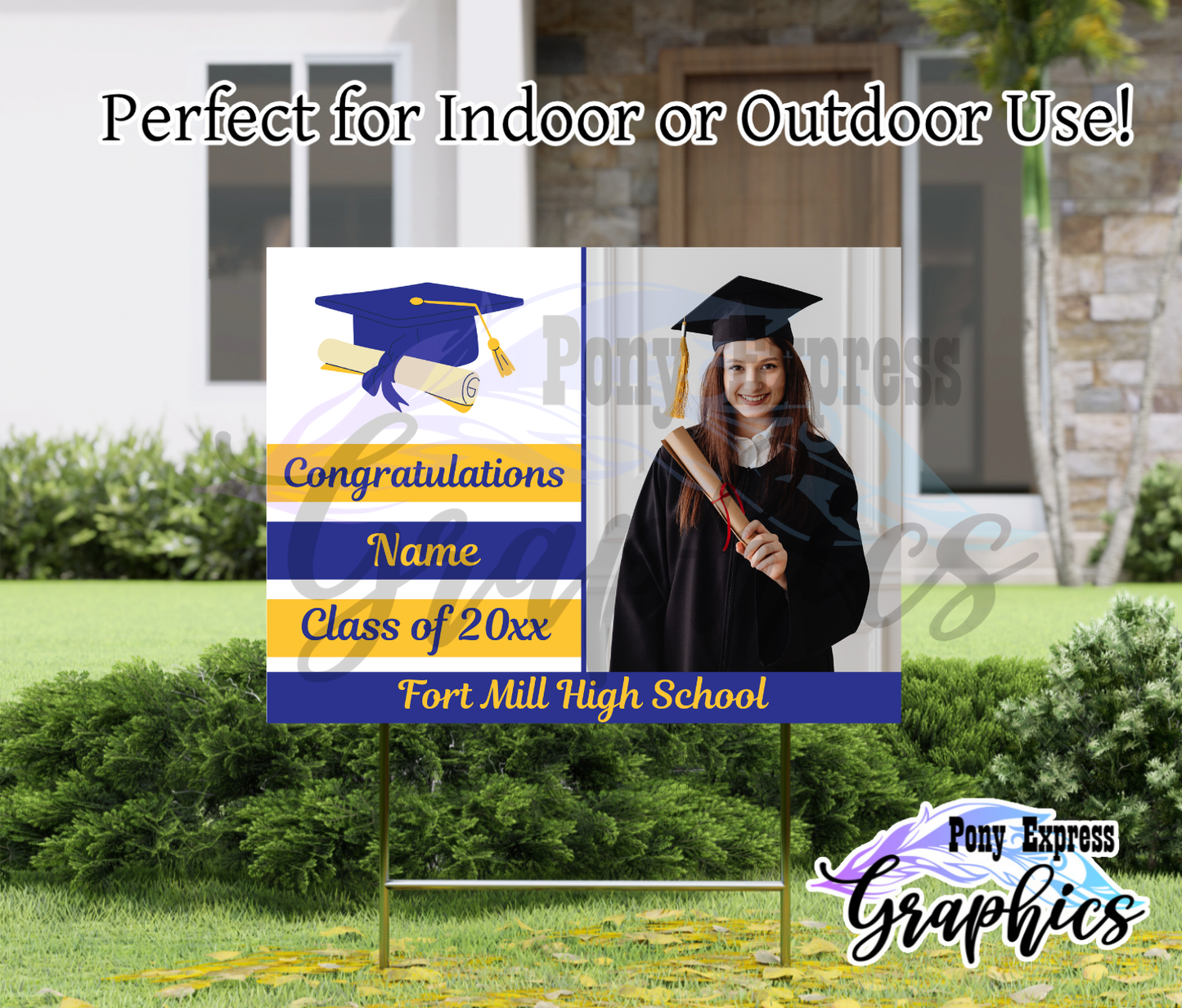 2026 Custom Graduation Photo Yard Sign: Fort Mill High School