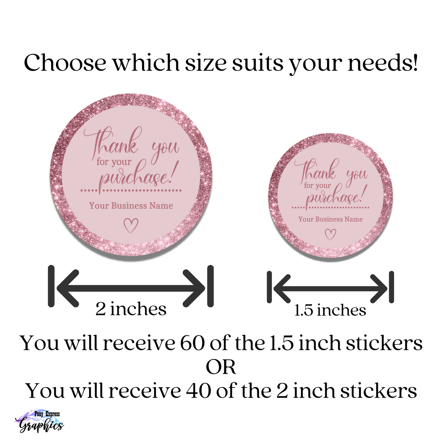 Custom Rose Gold Thank You Round Vinyl Packaging Stickers