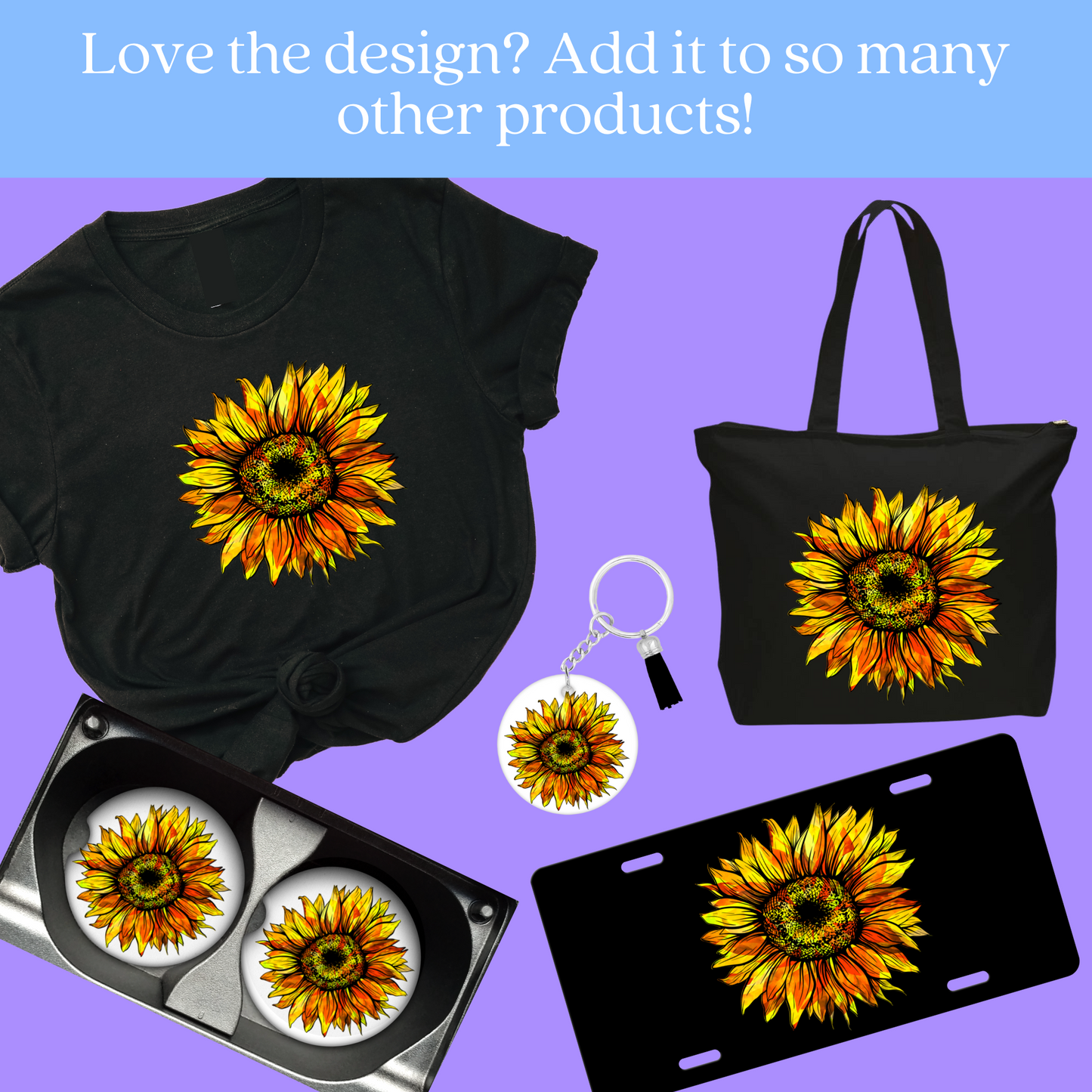 Golden Sunflower Vinyl Decal