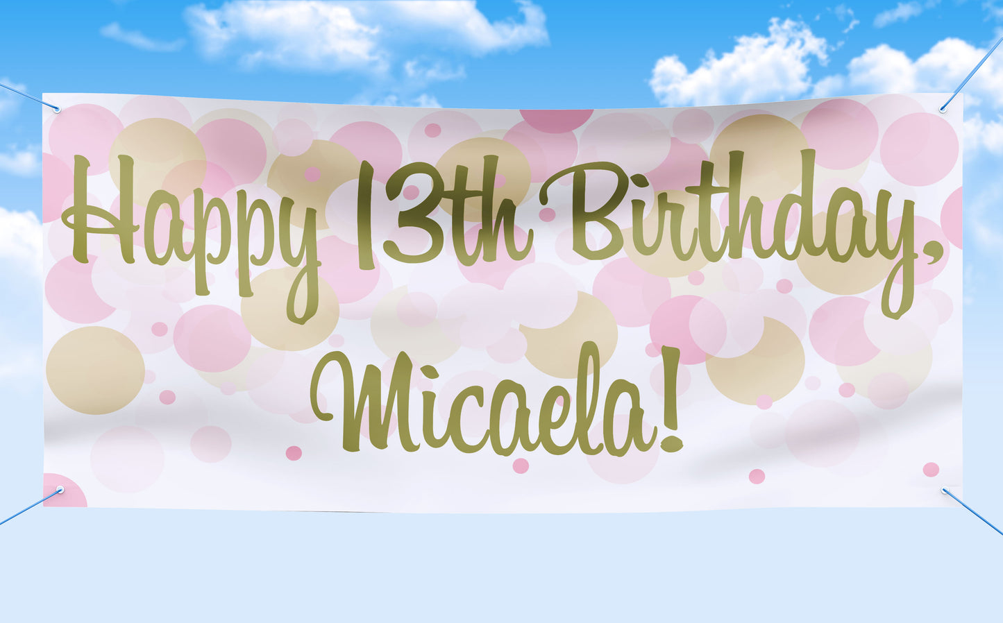 Customized Happy Birthday Banner