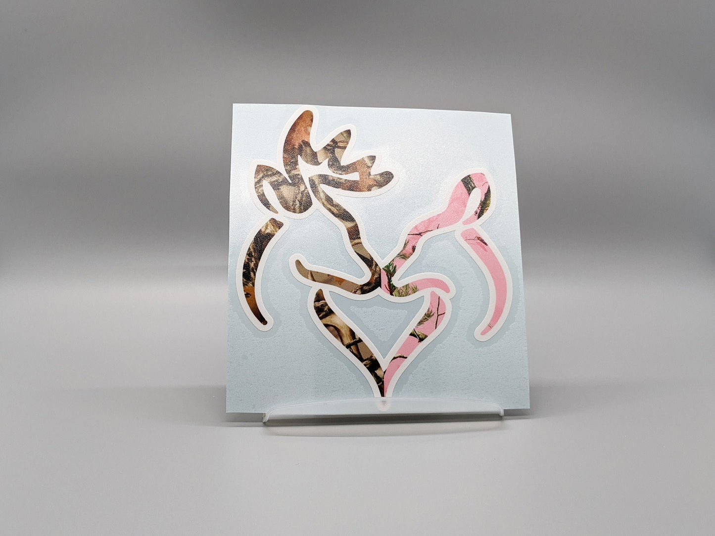 Buck and Doe Camo Deer Vinyl Decal