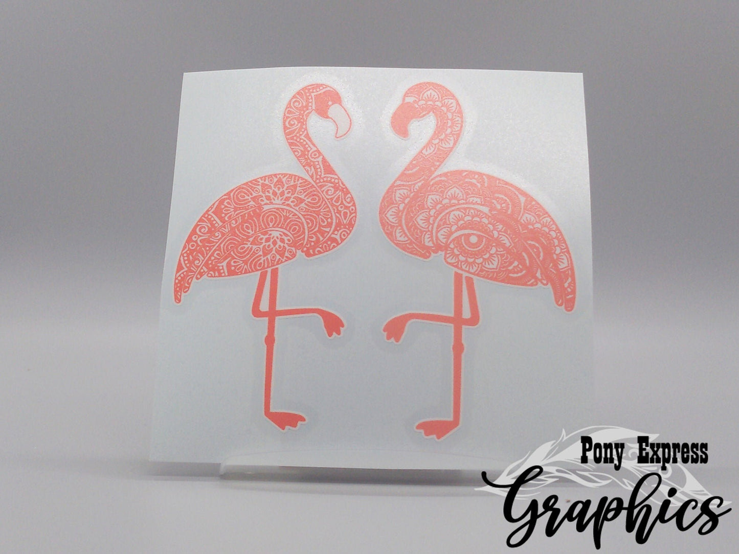 Flamingo Car Decal, Flamingo Sticker for Water Bottle, Mandala Wall Art