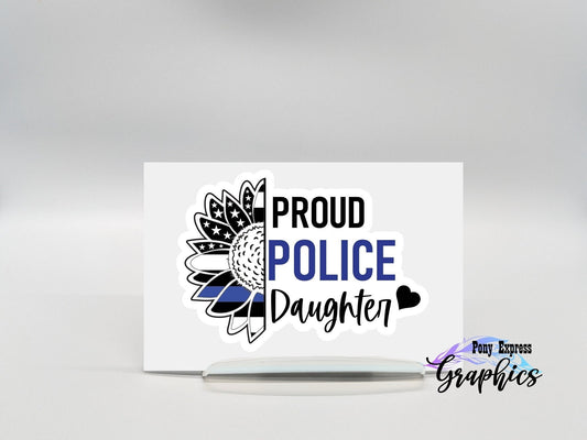 Proud Police Daughter Decal