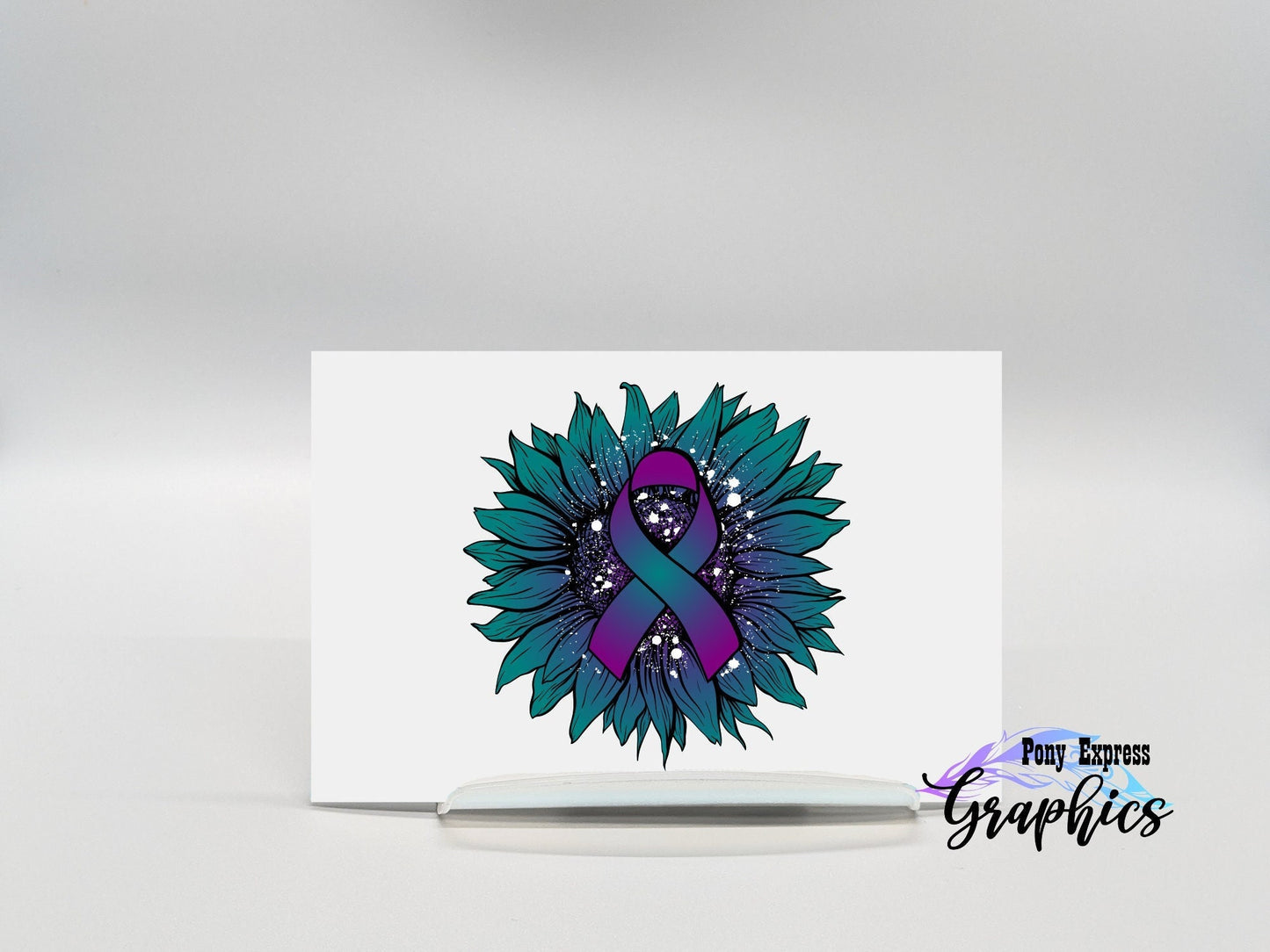 Suicide Awareness Ribbon Sunflower Decal