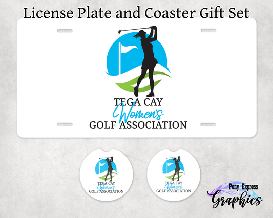 TCWGA License Plate & Coaster Set