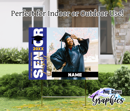 2026 Custom Graduation Photo Yard Sign: Fort Mill High School