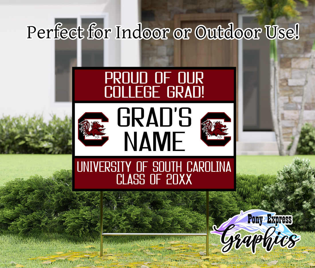 2023 Custom Graduation Yard Sign College Pony Express Graphics