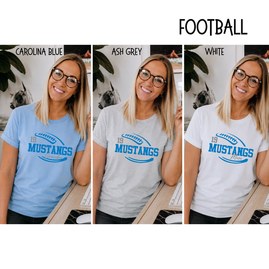 SMS ABC - Springfield Mustangs Personalized Football