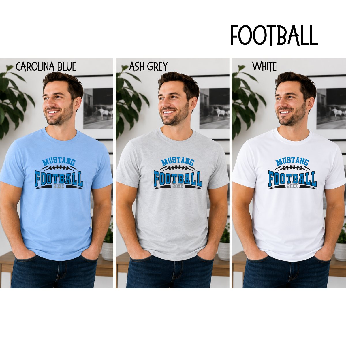 SMS ABC - Springfield Mustangs Football with Year