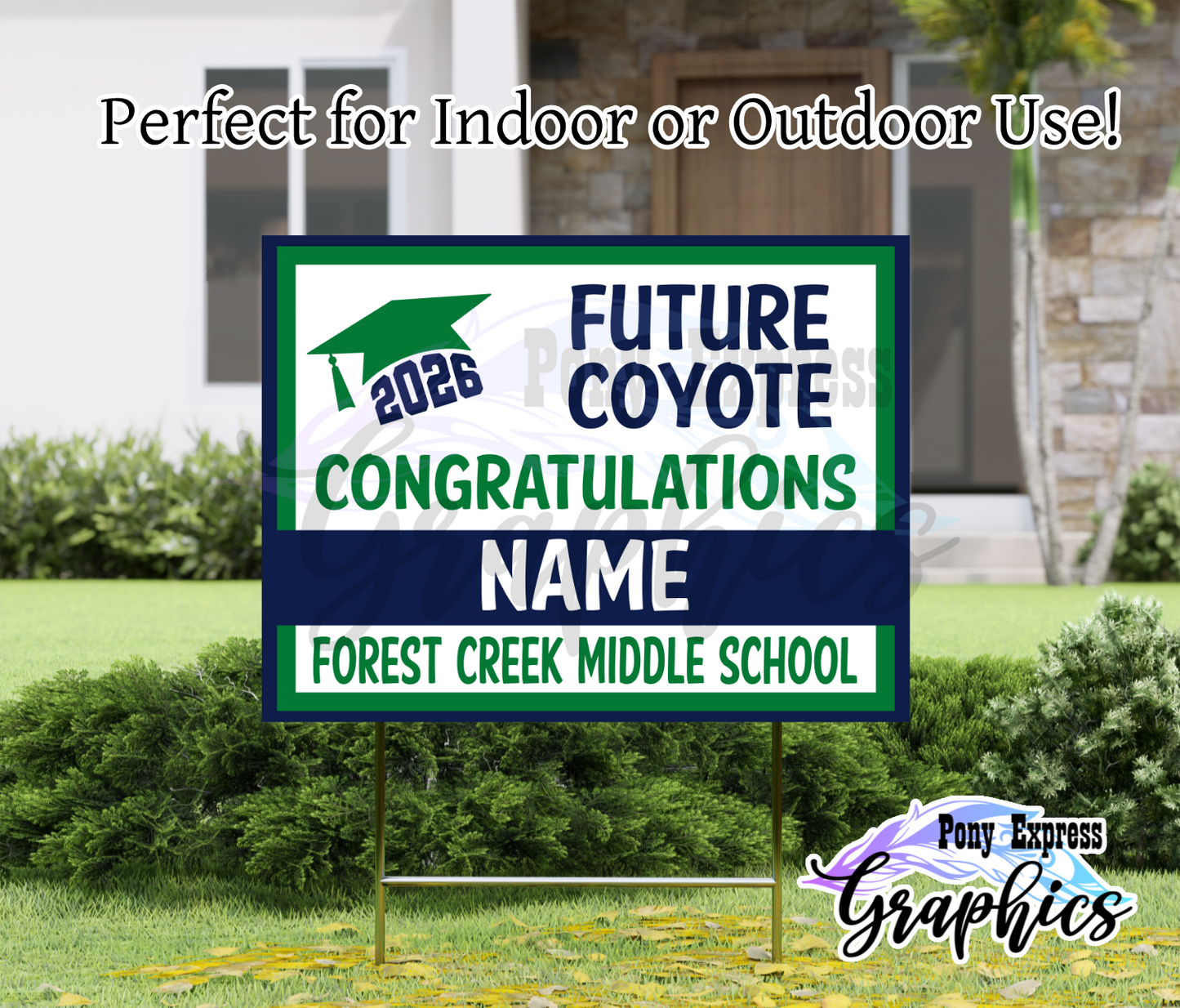 2026 Custom Yard Signs: Future Middle Schooler Bold