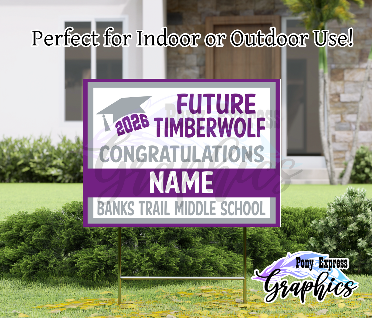 2026 Custom Yard Signs: Future Middle Schooler Bold