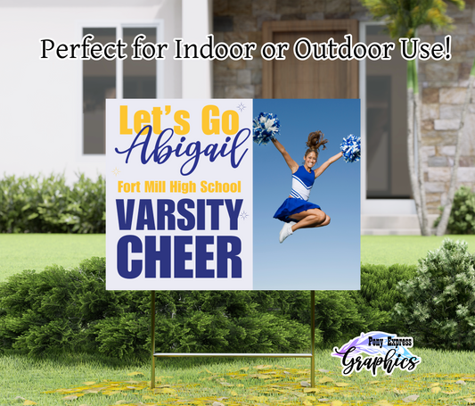 Custom Yard Sign: Cheerleading - Fort Mill High School