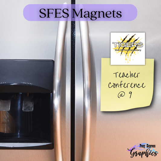 SFES Tigers Splatter Magnet