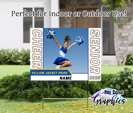 Custom Photo Yard Sign: Cheerleading - Fort Mill High School