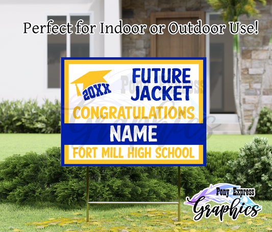 2026 Custom Yard Signs: Future High Schooler Bold