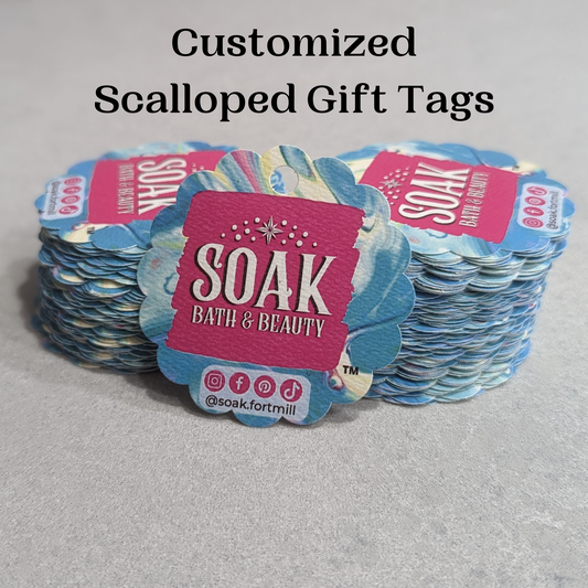Customized Scalloped Gift/Hanging Tags