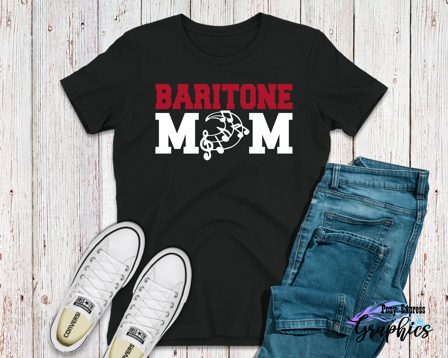 Customizable School Spirit Band Mom Graphic Tee