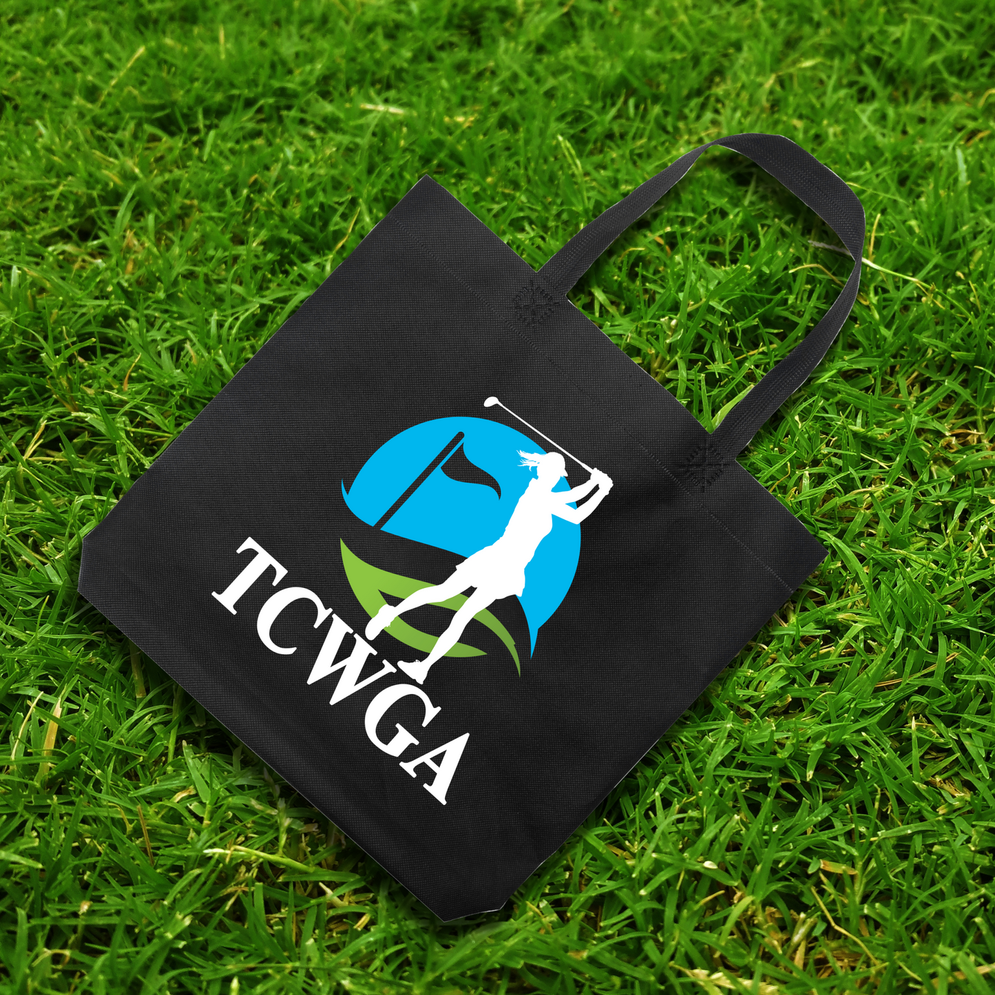 TCWGA Black Zippered Canvas Tote Bag