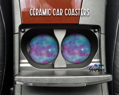 Galaxy Ceramic Car Coasters