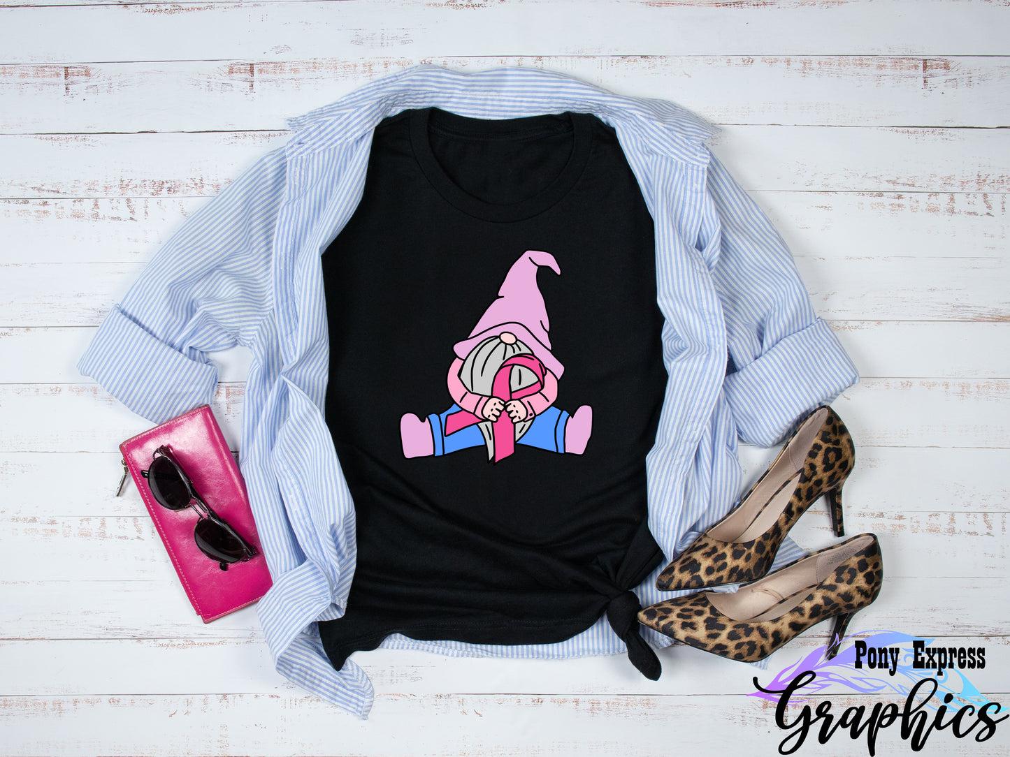 Breast Cancer Gnome T-Shirt