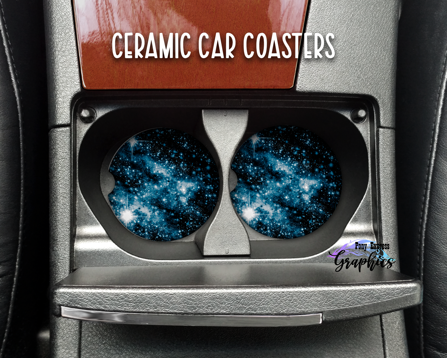 Galaxy Ceramic Car Coasters