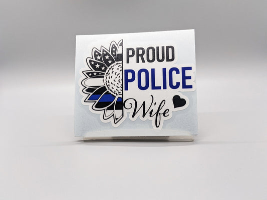 Proud Police Wife Decal