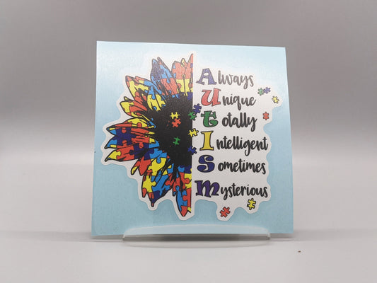Autism Sunflower Decal