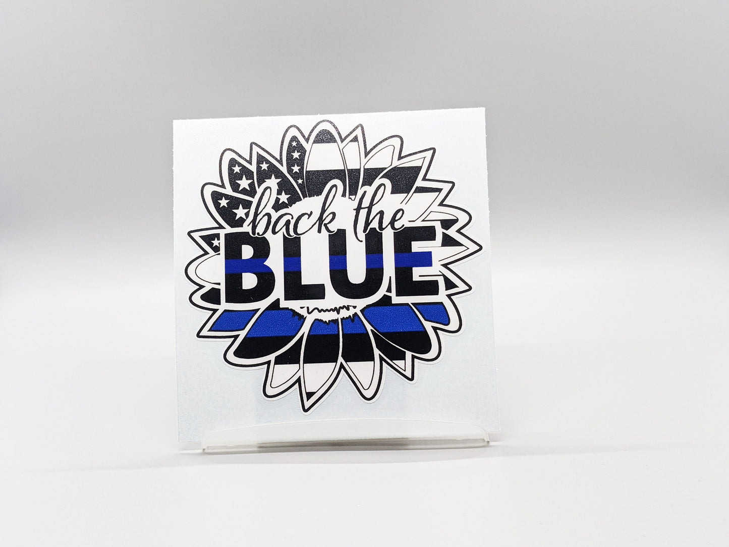 Back The Blue Sunflower Decal