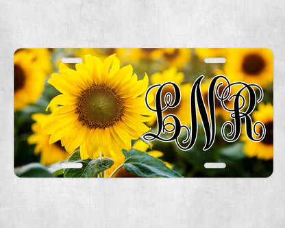 Personalized Sunflower License Plate