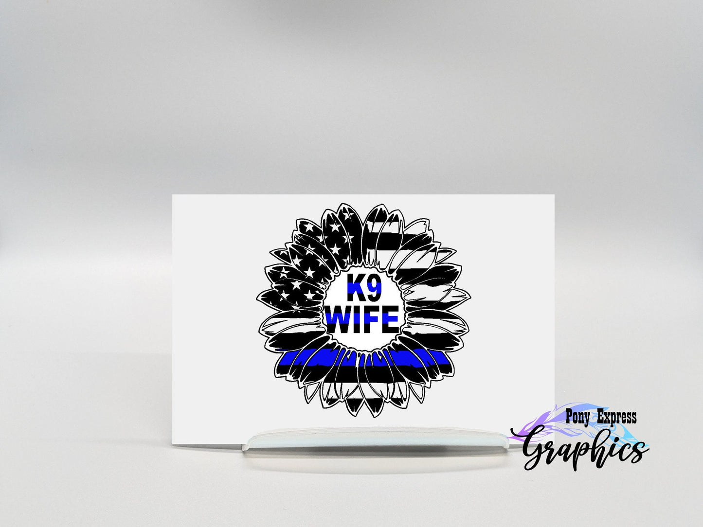 K9 Wife Sunflower Decal