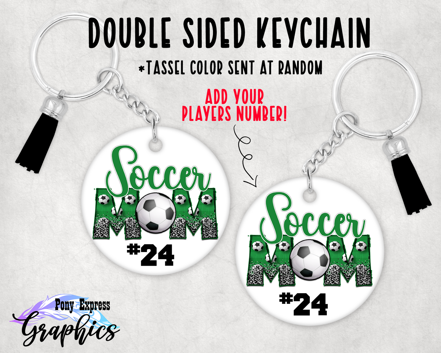 Customizable Soccer Mom Keychain
