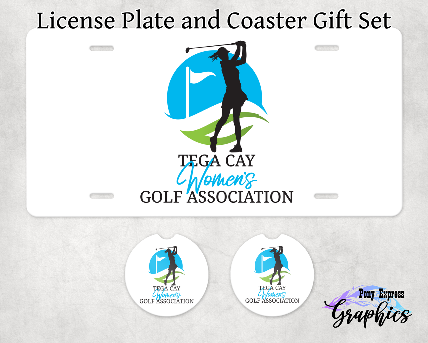TCWGA License Plate & Coaster Set